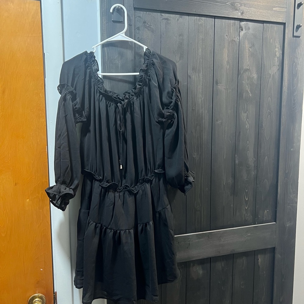HYFVE Black Ruffle Dress